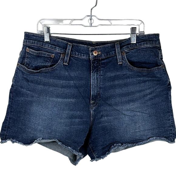 J. Crew Mercantile Women Size 32 Cutoff Denim Stretch Raw Hem Jean Shorts - Picture 1 of 8